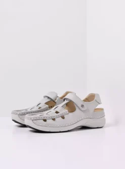 DAMES Wolky Sandalen<Rolling Sun - gebroken wit effectleer