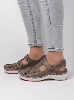 DAMES Wolky Sandalen<Rolling Sun - grijs leer
