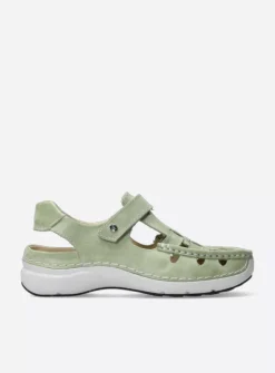 DAMES Wolky Sandalen<Rolling Sun - lichtgroen effectleer