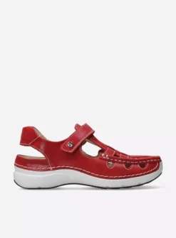 DAMES Wolky Sandalen<Rolling Sun - rood effectleer