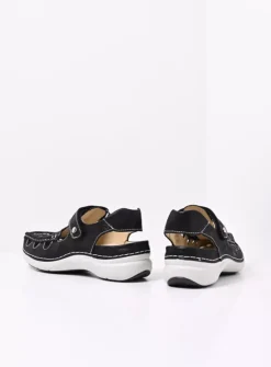 DAMES Wolky Sandalen<Rolling Sun - zwart effectleer