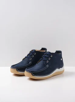 DAMES Wolky Lage Veterschoenen|Hoge Veterschoenen<Rosella - denim nubuck
