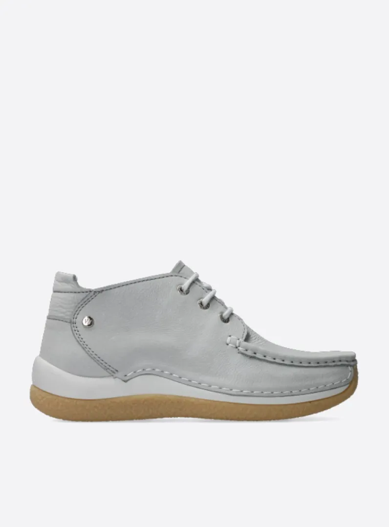 DAMES Wolky Lage Veterschoenen|Hoge Veterschoenen<Rosella - lichtgrijs nubuck