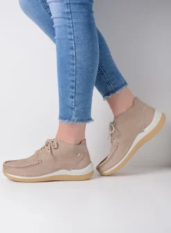 DAMES Wolky Lage Veterschoenen|Hoge Veterschoenen<Rosella - safari nubuck