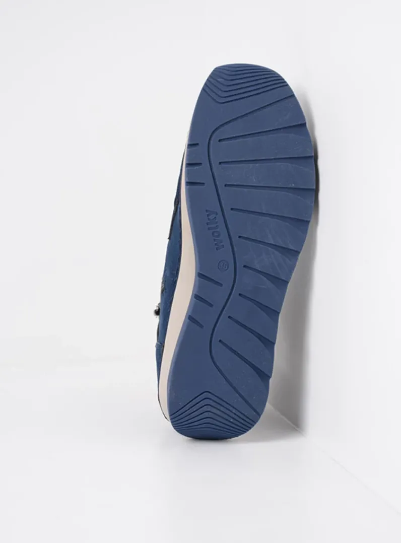 DAMES Wolky Hoge Veterschoenen<Salado - blauw nubuck