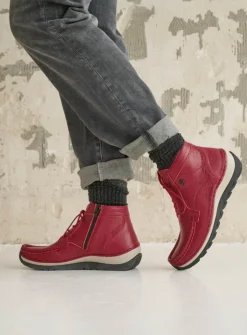 DAMES Wolky Hoge Veterschoenen<Salado - bordeauxrood leer