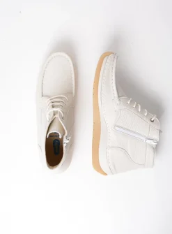 DAMES Wolky Hoge Veterschoenen<Salado - creme wit leer