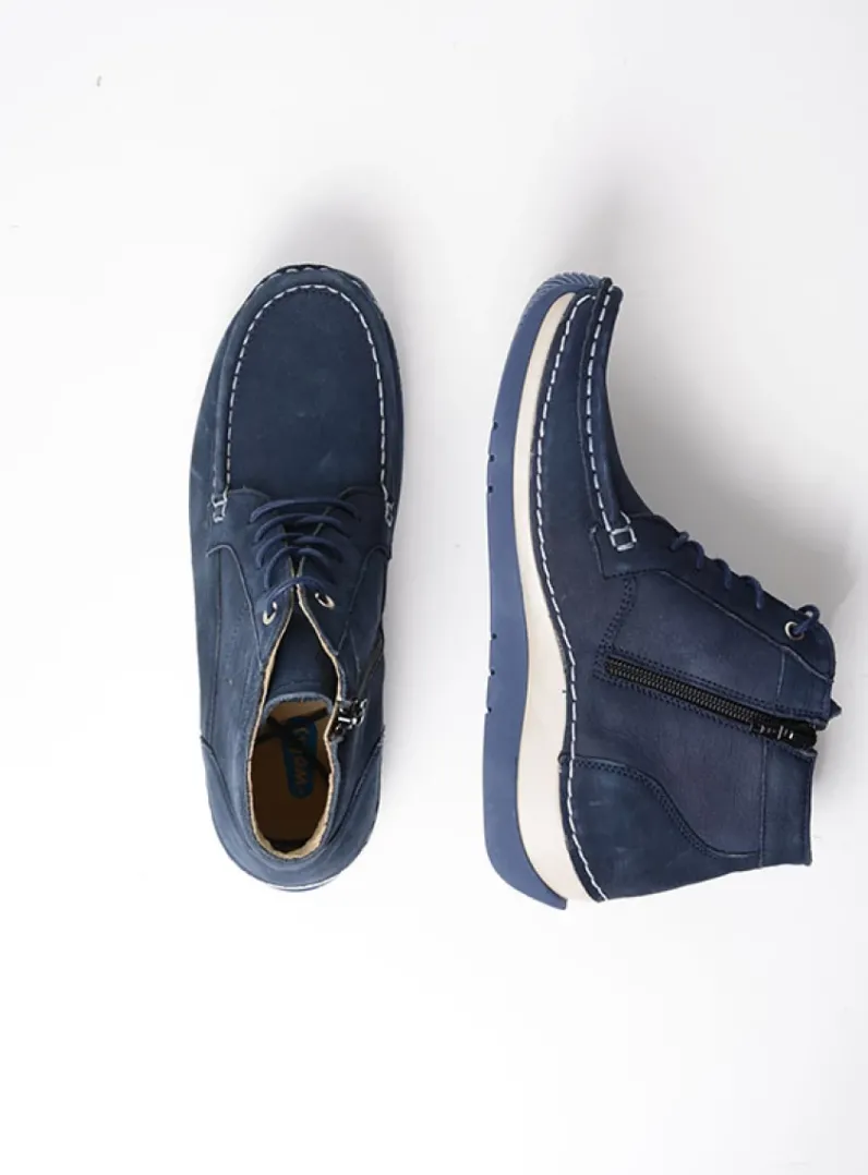 DAMES Wolky Hoge Veterschoenen<Salado - denim nubuck
