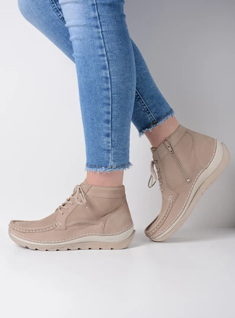 DAMES Wolky Hoge Veterschoenen<Salado - kaki nubuck