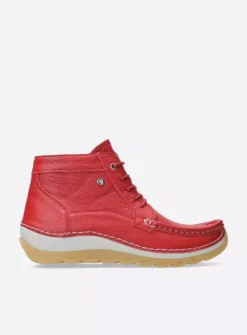 DAMES Wolky Hoge Veterschoenen<Salado - rood leer