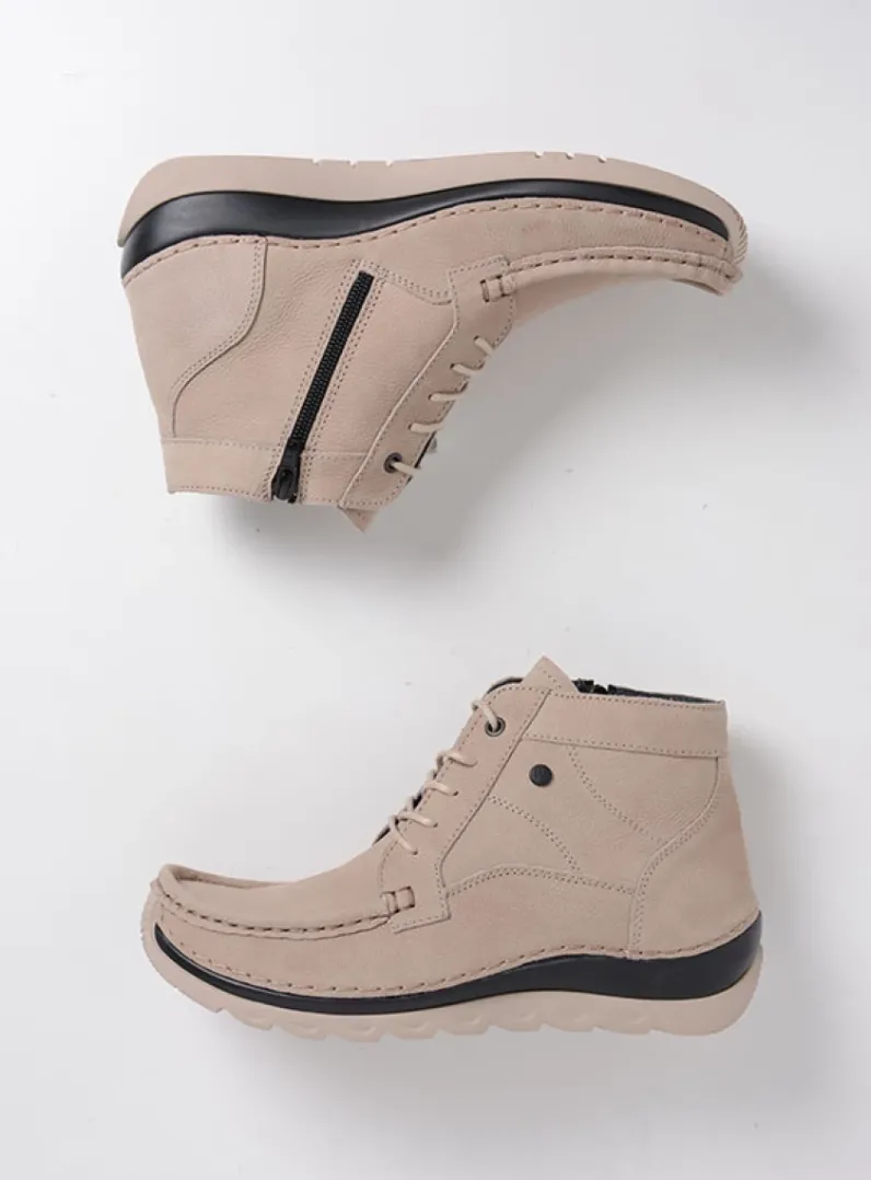 DAMES Wolky Hoge Veterschoenen<Salado - safari nubuck
