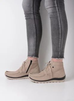 DAMES Wolky Hoge Veterschoenen<Salado - safari nubuck