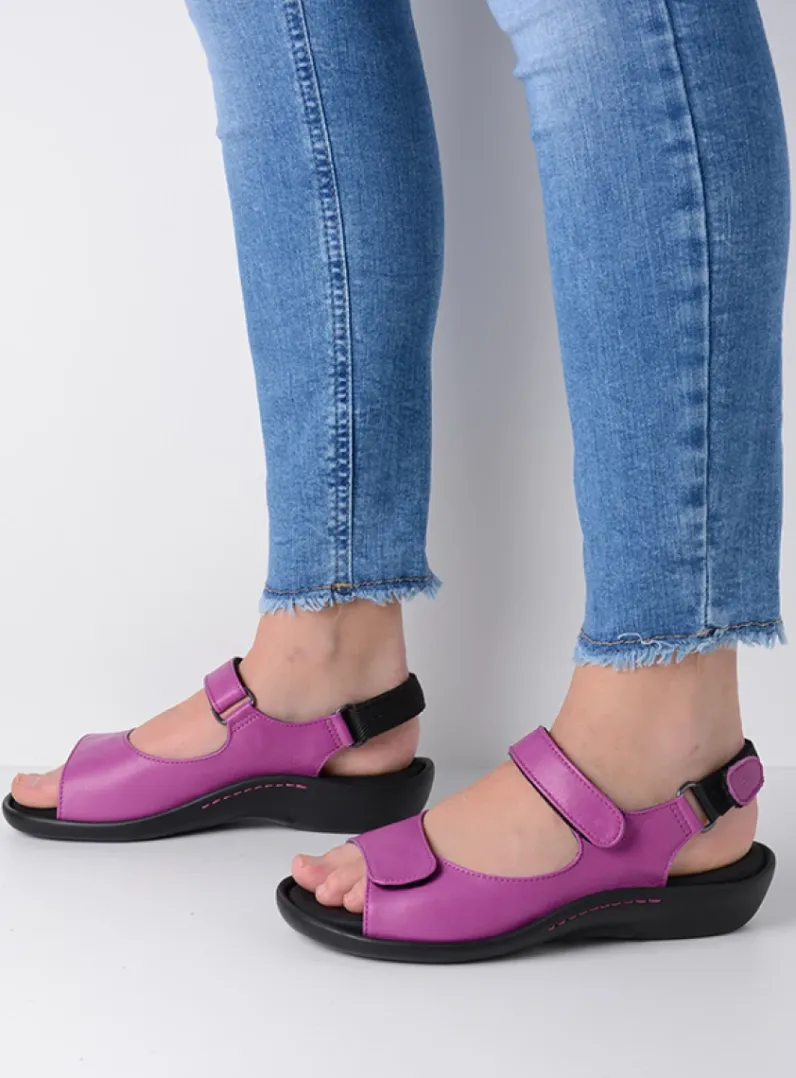 DAMES Wolky Sandalen<Salvia - fuchsia leer