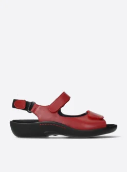 DAMES Wolky Sandalen<Salvia - rood leer