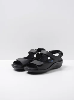 DAMES Wolky Sandalen<Salvia - zwart leer