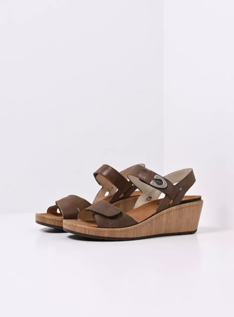DAMES Wolky Sandalen<Sanibel - cederbruin effectleer