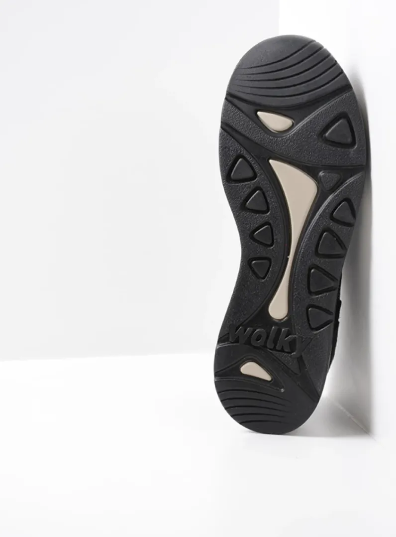 DAMES Wolky Lage Veterschoenen|Wandelschoenen<Sappho - blauw combi leer