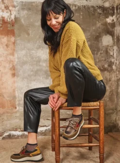 DAMES Wolky Lage Veterschoenen|Wandelschoenen<Sappho - donker taupe combi leer