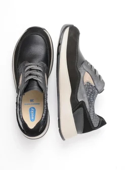 DAMES Wolky Lage Veterschoenen|Wandelschoenen<Sappho - zwart combi leer