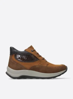 DAMES Wolky Hoge Veterschoenen|Wandelschoenen<Scone WR - cognac combi leer