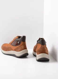 DAMES Wolky Hoge Veterschoenen|Wandelschoenen<Scone WR - cognac combi leer