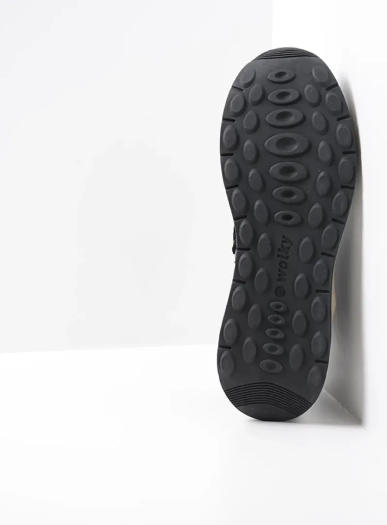 DAMES Wolky Hoge Veterschoenen|Wandelschoenen<Scone WR - zwart combi leer