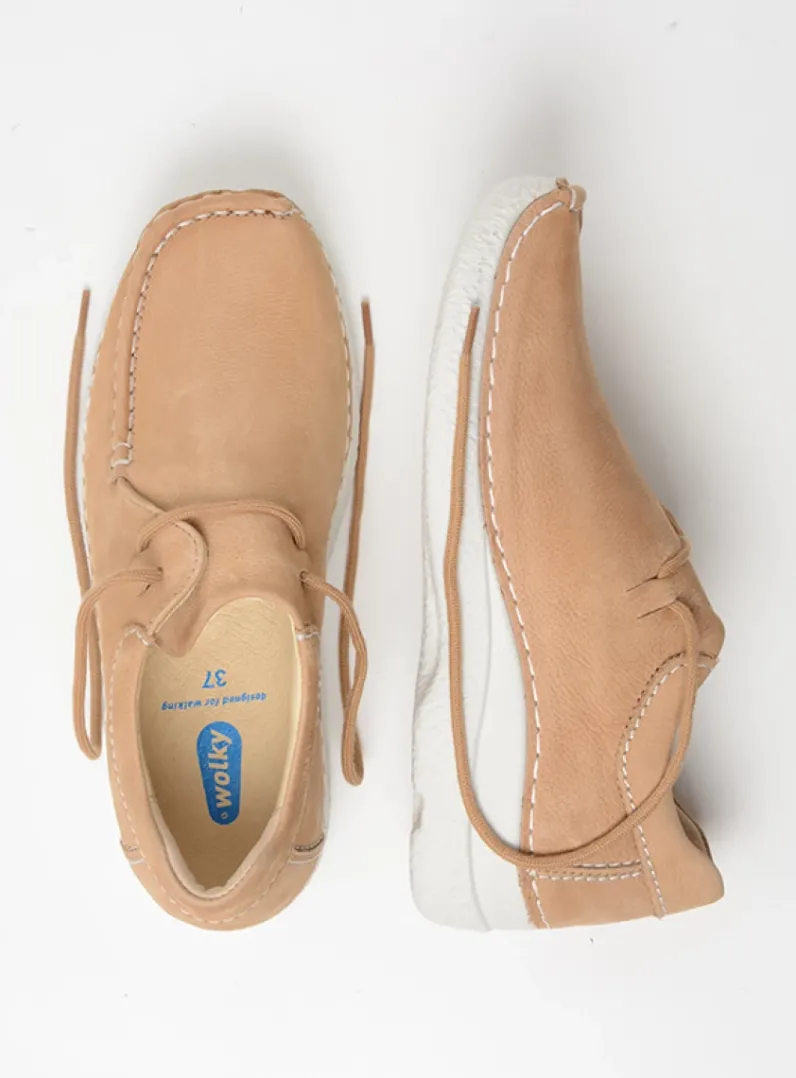 DAMES Wolky Lage Veterschoenen<Seamy Shoe - beige nubuck
