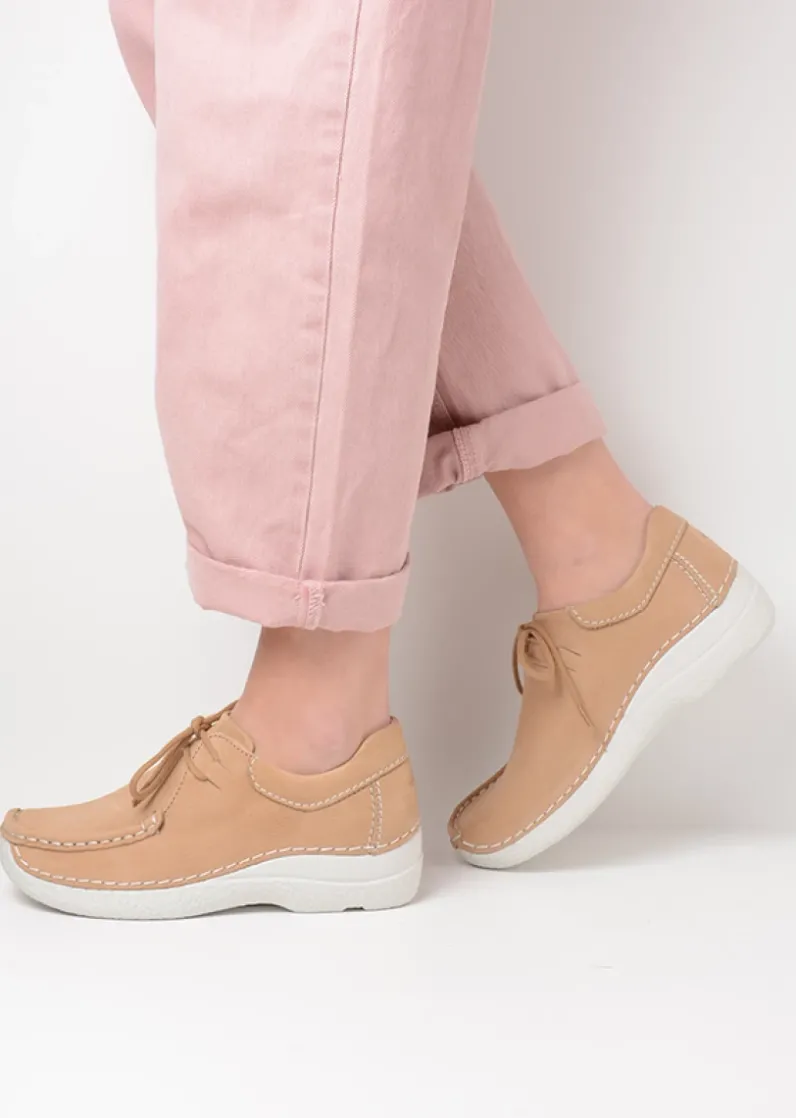 DAMES Wolky Lage Veterschoenen<Seamy Shoe - beige nubuck