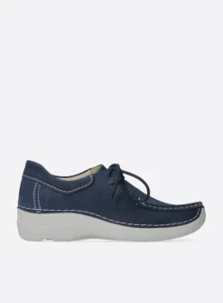 DAMES Wolky Lage Veterschoenen<Seamy Shoe - denim nubuck