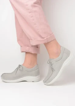 DAMES Wolky Lage Veterschoenen<Seamy Shoe - lichtgrijs nubuck