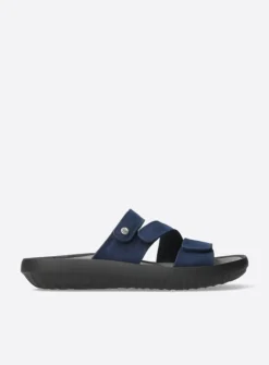 DAMES Wolky Slippers<Sense - blauw nubuck