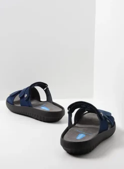 DAMES Wolky Slippers<Sense - blauw nubuck