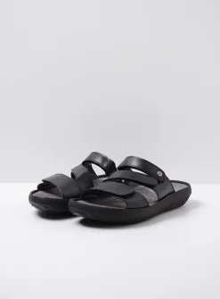 DAMES Wolky Slippers<Sense - zwart leer