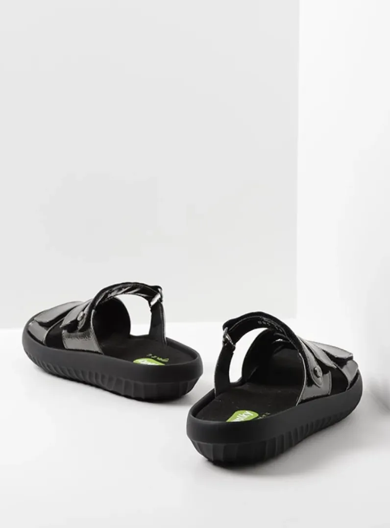DAMES Wolky Slippers<Sense Vegan - grijsgroen vegan lak