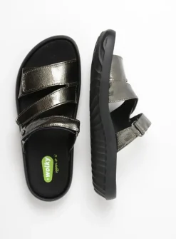 DAMES Wolky Slippers<Sense Vegan - grijsgroen vegan lak