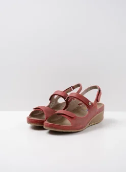 DAMES Wolky Sandalen<Shallow - rood leer