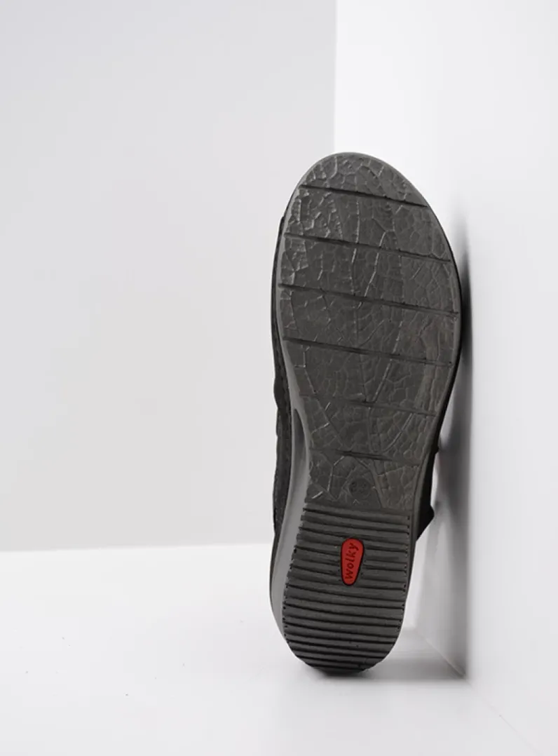 DAMES Wolky Sandalen<Shallow - zwart nubuck