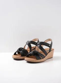 DAMES Wolky Sandalen<Sisal - zwart leer