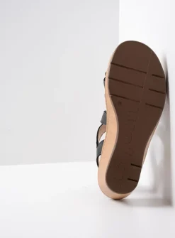 DAMES Wolky Sandalen<Sisal - zwart leer