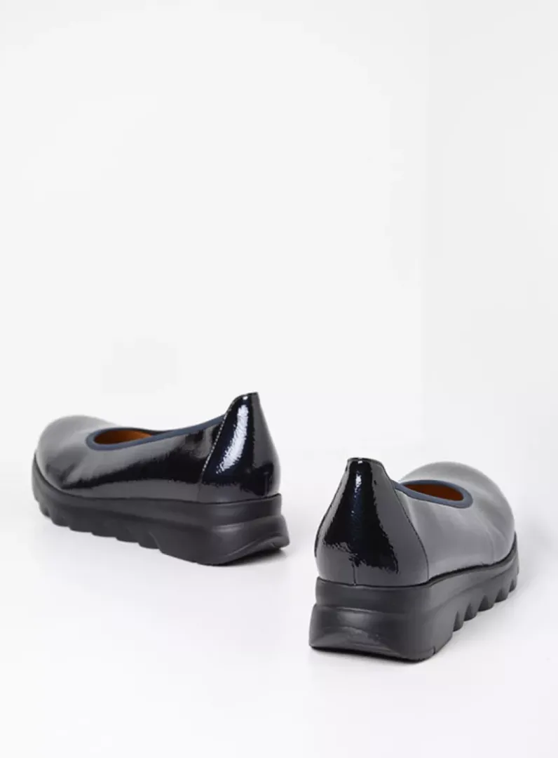 DAMES Wolky Instappers<Snallerina F2F - blauw lak biocare