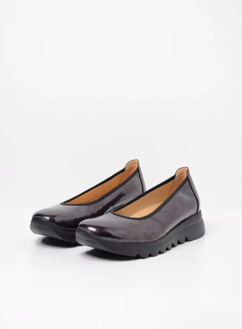 DAMES Wolky Instappers<Snallerina F2F - bordeaux lak biocare