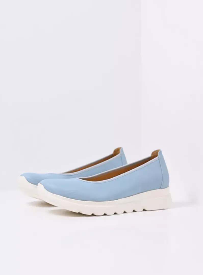 DAMES Wolky Instappers<Snallerina F2F - lichtblauw biocare