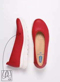 DAMES Wolky Instappers<Snallerina F2F - rood biocare