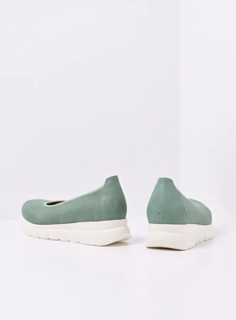 DAMES Wolky Instappers<Snallerina F2F - saliegroen biocare