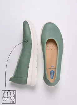 DAMES Wolky Instappers<Snallerina F2F - saliegroen biocare