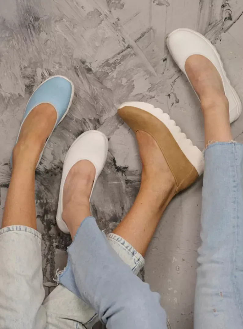 DAMES Wolky Instappers<Snallerina F2F - zand biocare