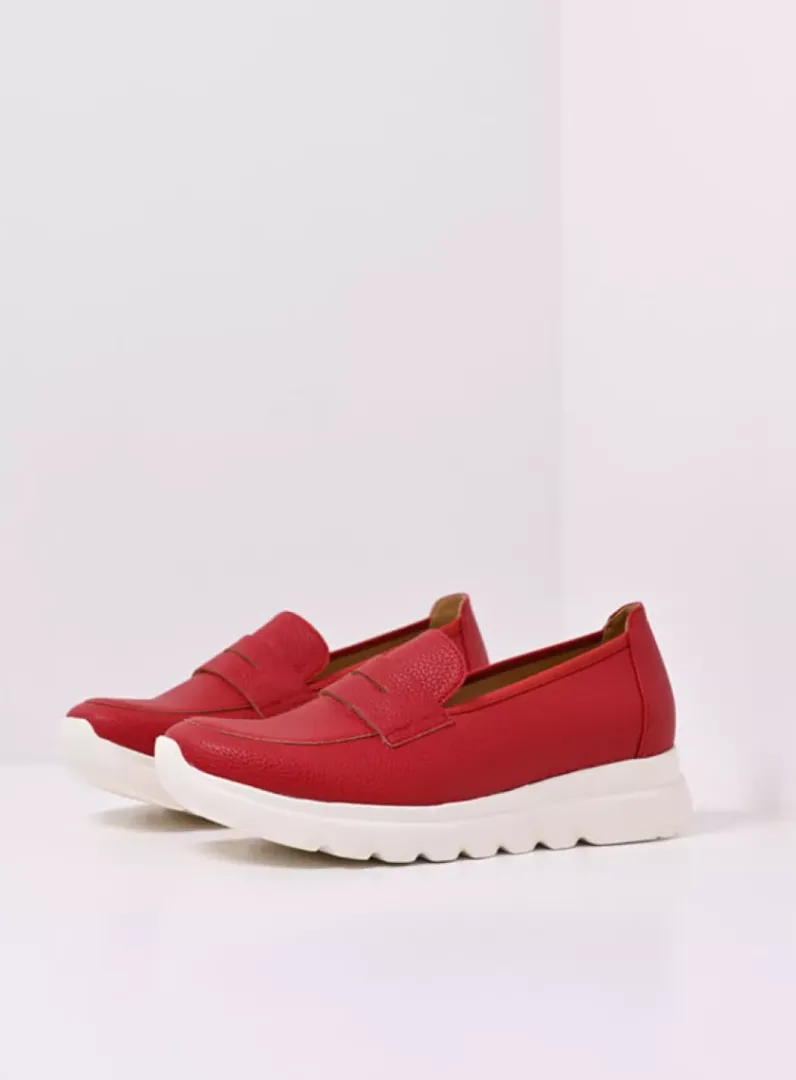 DAMES Wolky Instappers<Snoafer F2F - rood biocare