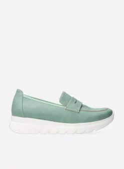 DAMES Wolky Instappers<Snoafer F2F - saliegroen biocare