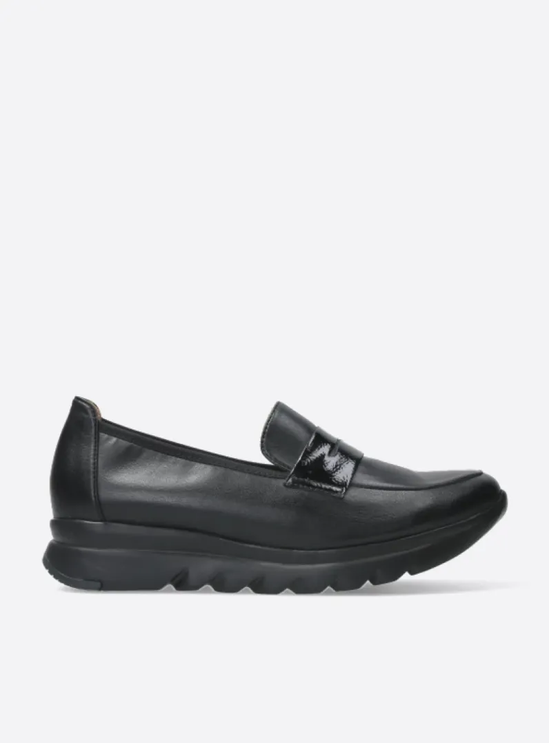 DAMES Wolky Instappers<Snoafer F2F - zwart biocare