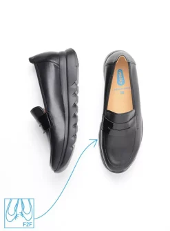 DAMES Wolky Instappers<Snoafer F2F - zwart biocare